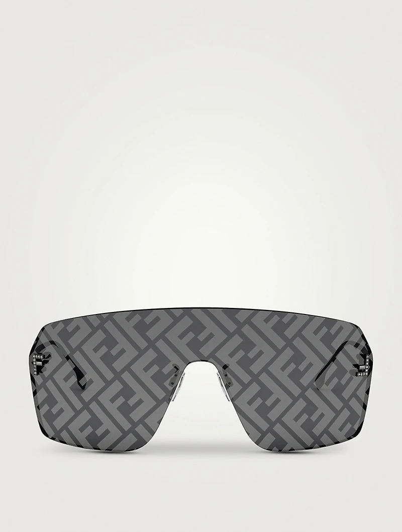 Fendi First Crystal Rectangular Sunglasses