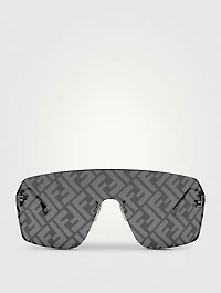 Fendi First Crystal Rectangular Sunglasses