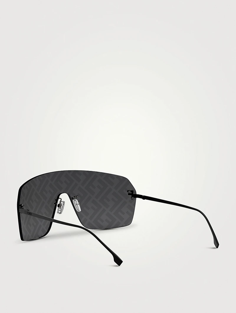 Fendi First Crystal Rectangular Sunglasses