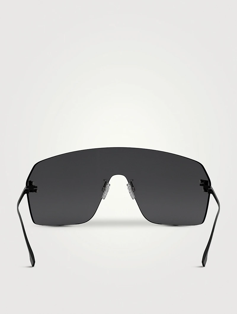 Fendi First Crystal Rectangular Sunglasses