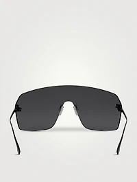 Fendi First Crystal Rectangular Sunglasses