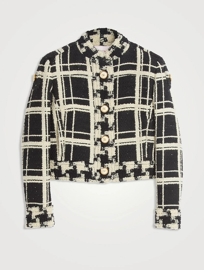 Macro Check Tweed Jacket