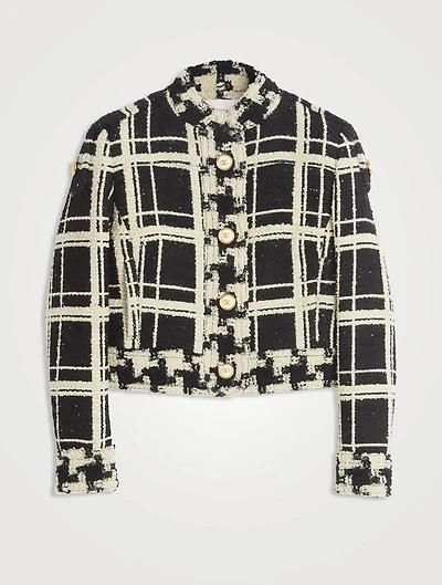 Macro Check Tweed Jacket