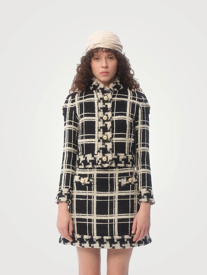 Macro Check Tweed Jacket