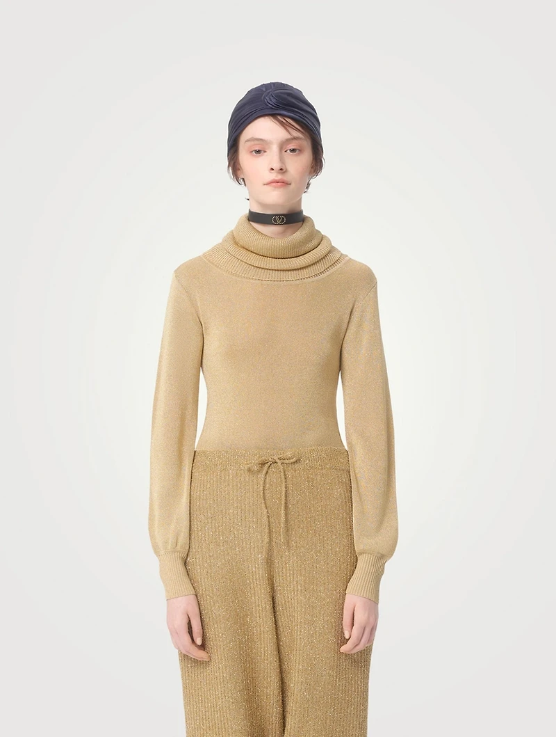 Lurex Turtleneck Sweater
