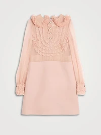 Ruffled Crêpe Couture Mini Dress