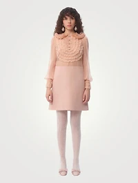 Ruffled Crêpe Couture Mini Dress