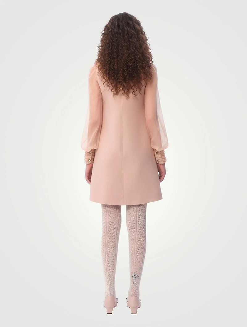 Ruffled Crêpe Couture Mini Dress