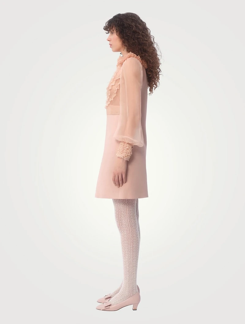 Ruffled Crêpe Couture Mini Dress