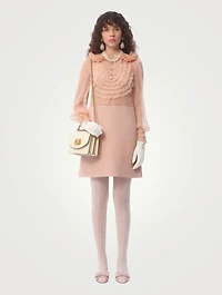 Ruffled Crêpe Couture Mini Dress