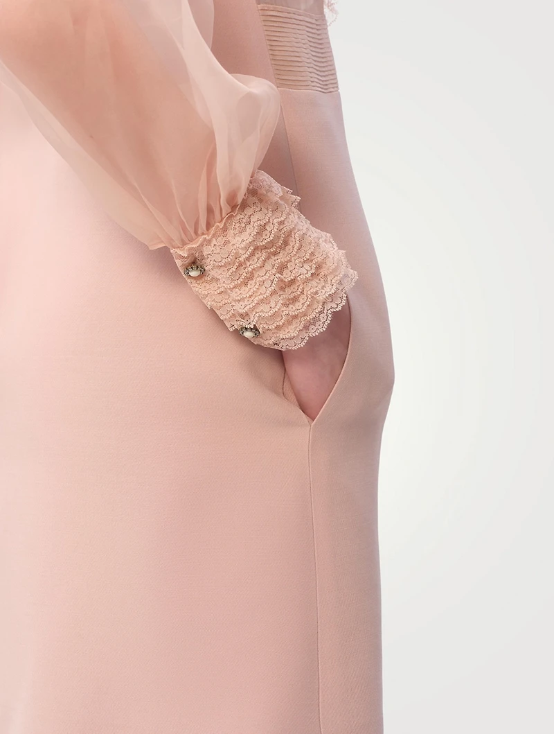 Ruffled Crêpe Couture Mini Dress