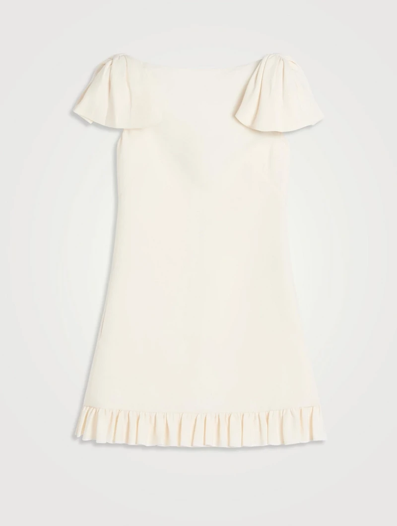 Ruffled Crêpe Couture Mini Dress
