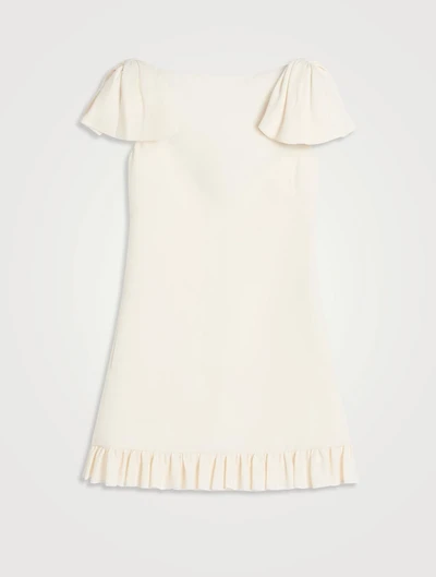 Ruffled Crêpe Couture Mini Dress
