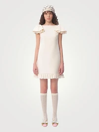 Ruffled Crêpe Couture Mini Dress