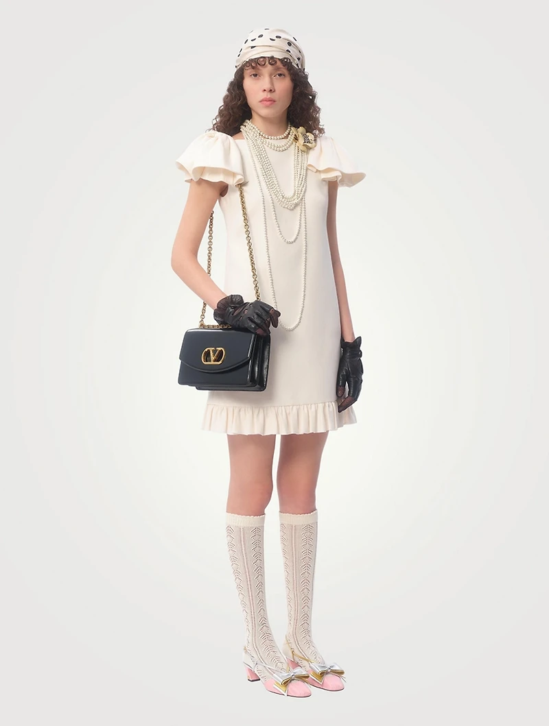 Ruffled Crêpe Couture Mini Dress