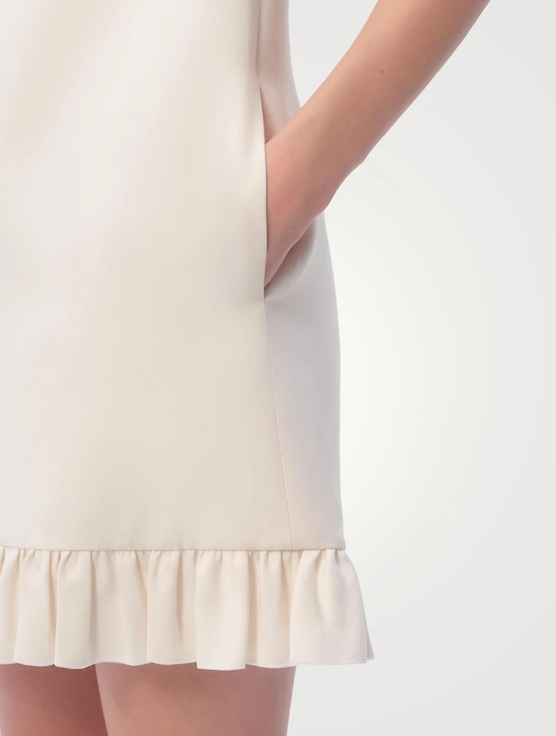 Ruffled Crêpe Couture Mini Dress