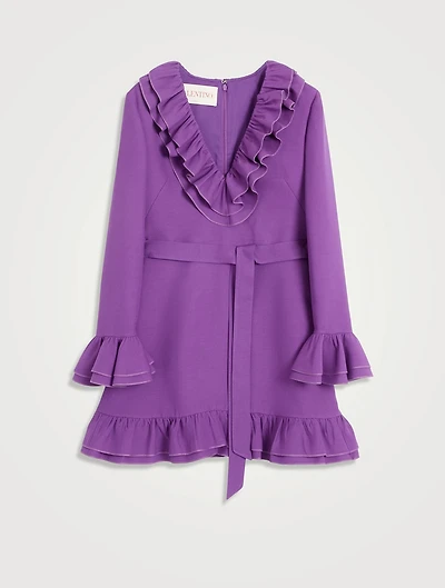Ruffled Crêpe Couture Mini Dress