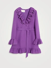 Ruffled Crêpe Couture Mini Dress