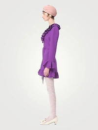 Ruffled Crêpe Couture Mini Dress