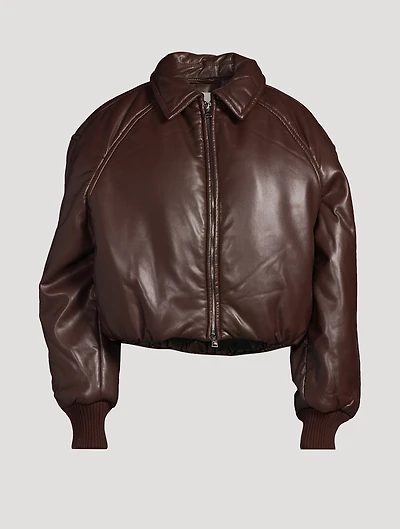 AGOLDE x Shoreditch Ski Club Tate Padded Vegan Leather Bomber