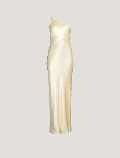 La Lune One-Shoulder Satin Gown