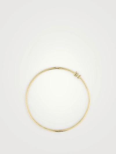 Dahlia 18K Gold Bangle Bracelet