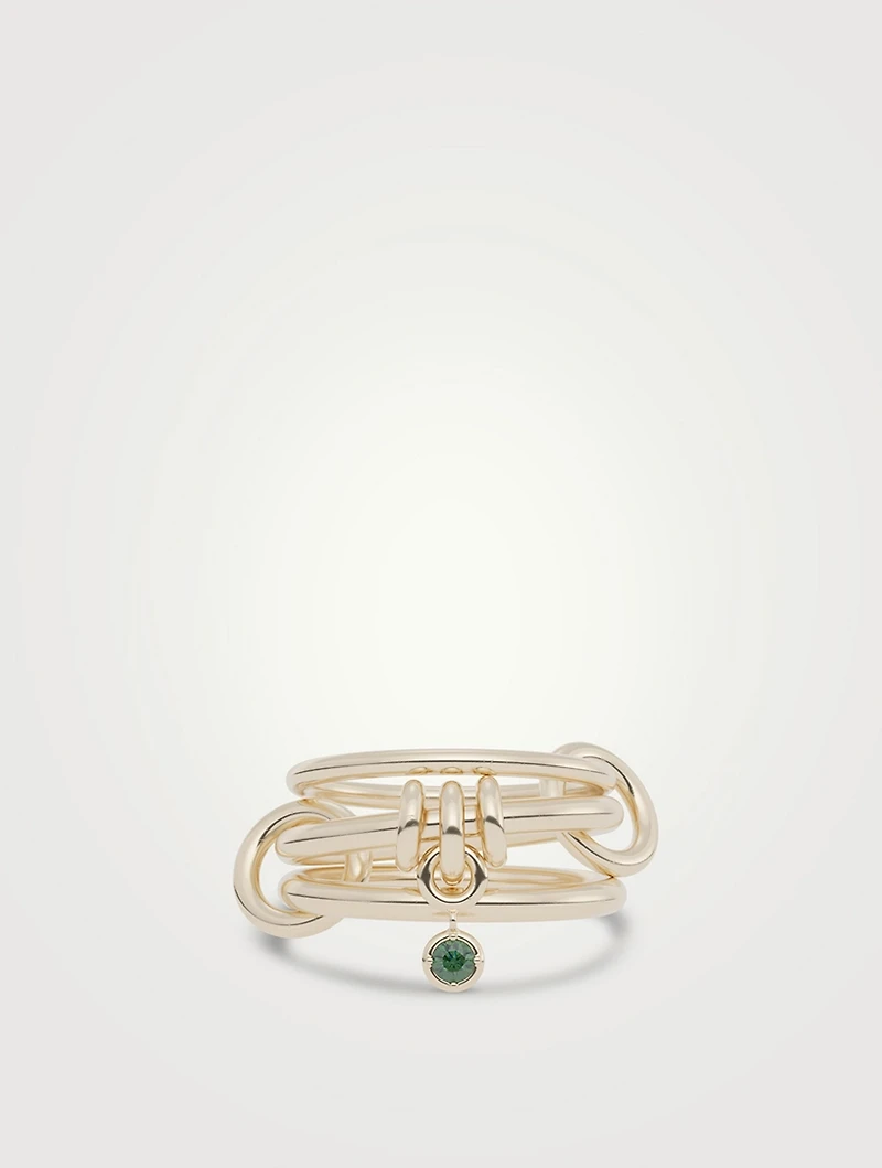 Piera Yellow Gold Ring With Emerald