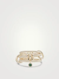 Piera Yellow Gold Ring With Emerald