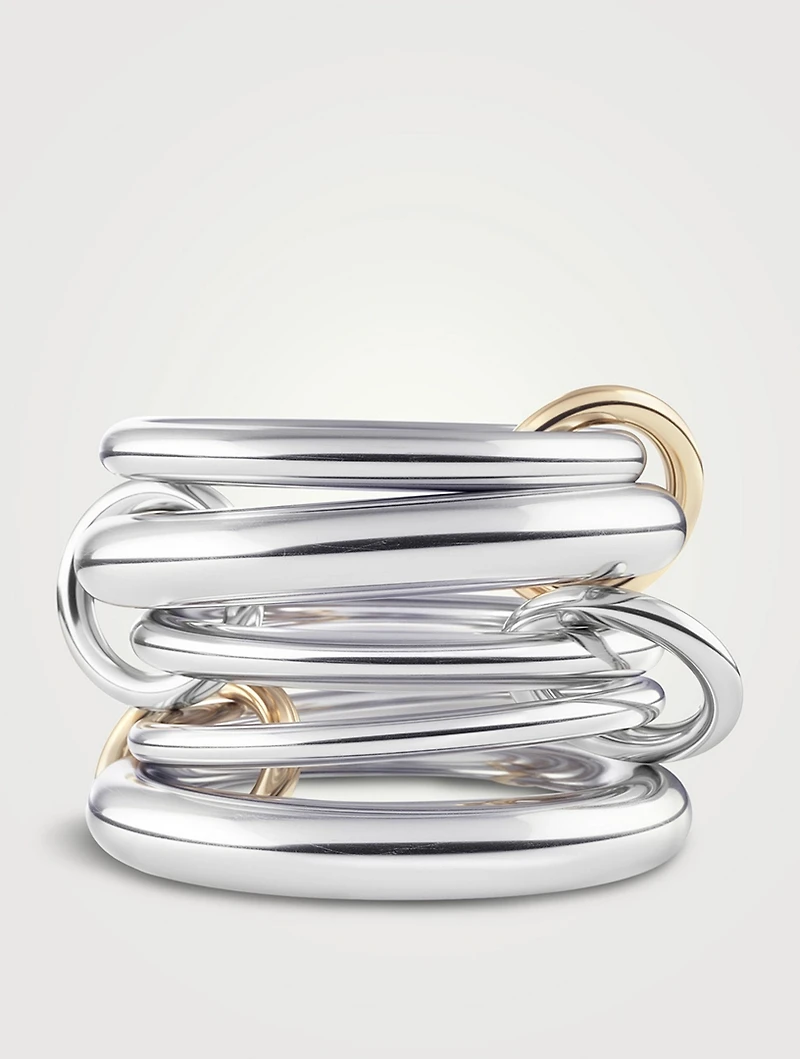 Vela SG Silver And 18K Gold Ring