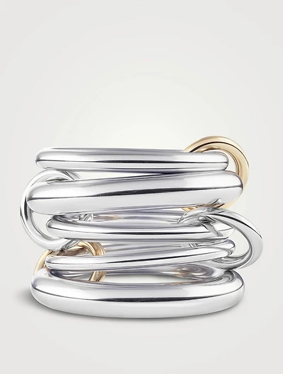 Vela SG Silver And 18K Gold Ring