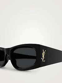 SL M140 YSL Monogram Rectangular Sunglasses