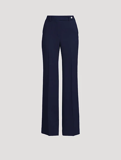 Straight-Leg Wool Trousers