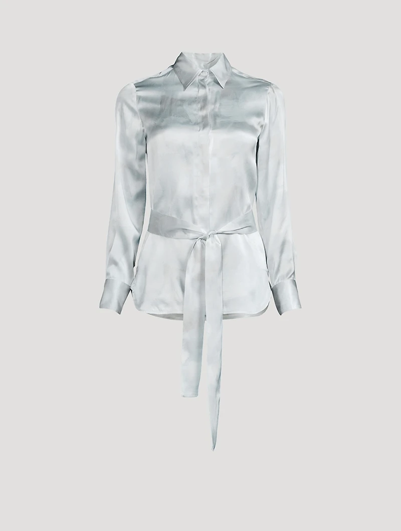 Silk Shirt With Detachable Tie