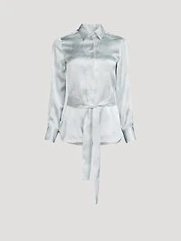 Silk Shirt With Detachable Tie