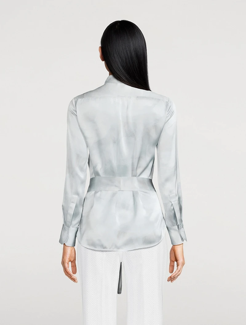 Silk Shirt With Detachable Tie