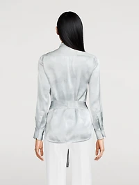Silk Shirt With Detachable Tie