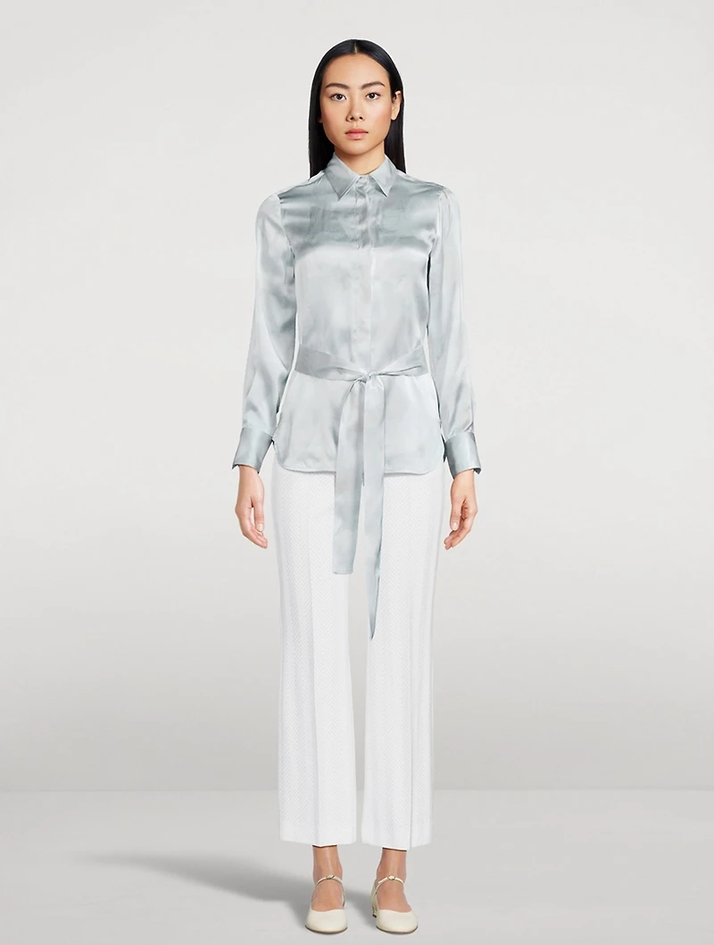Silk Shirt With Detachable Tie