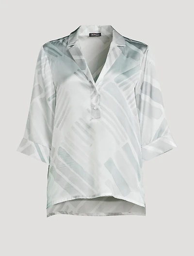 Silk Shirt Brush Print