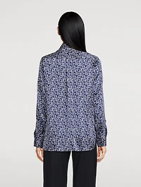 Silk Shirt Abstract Print