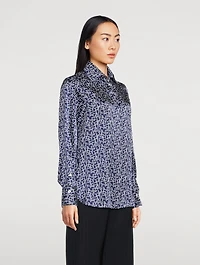 Silk Shirt Abstract Print