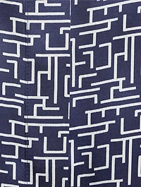 Silk Shirt Abstract Print