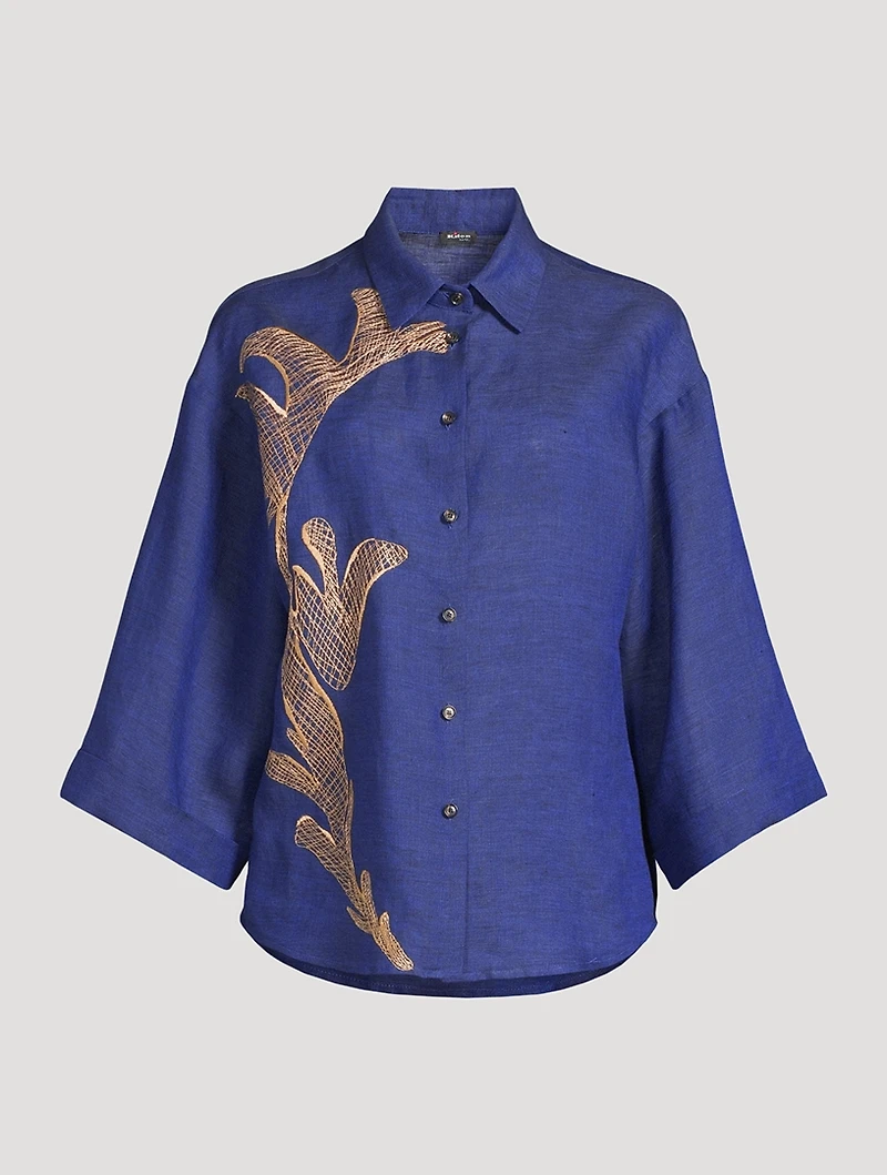 Embroidered Linen Shirt