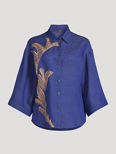 Embroidered Linen Shirt