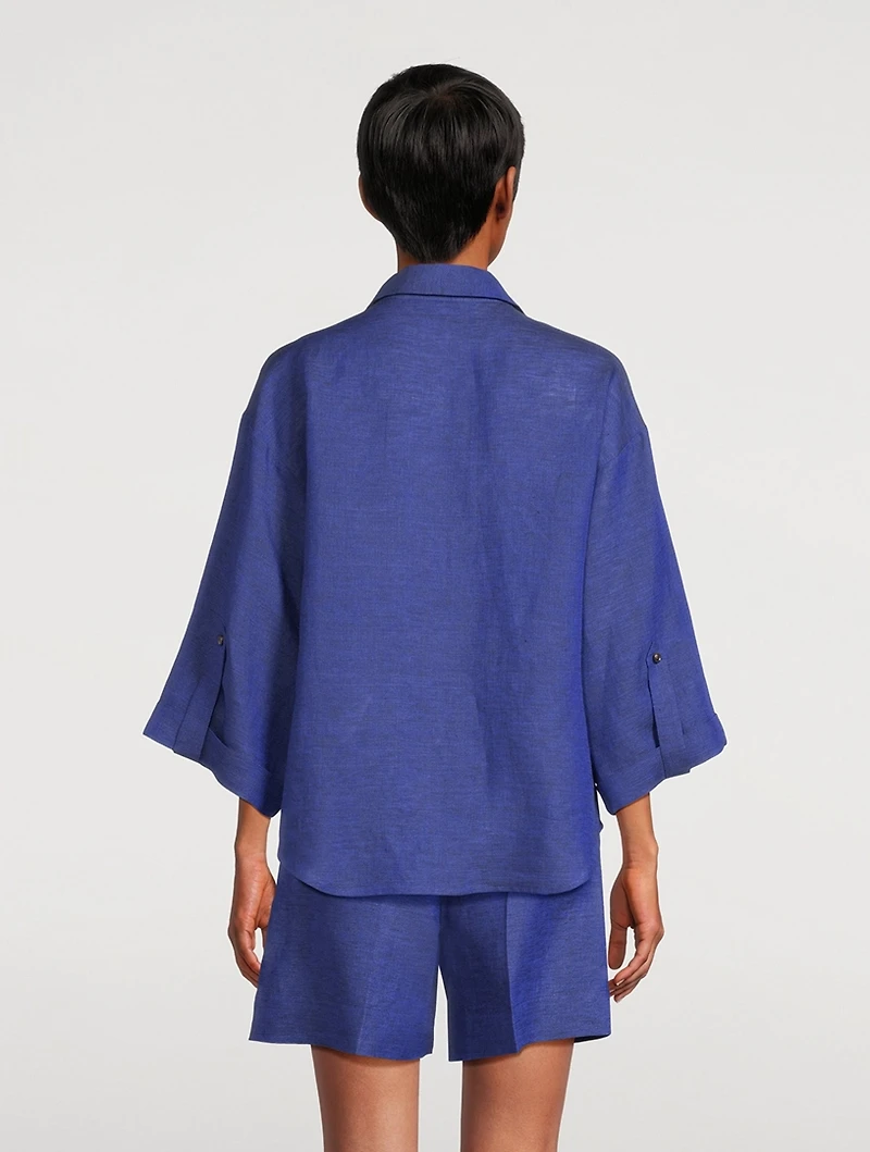 Embroidered Linen Shirt