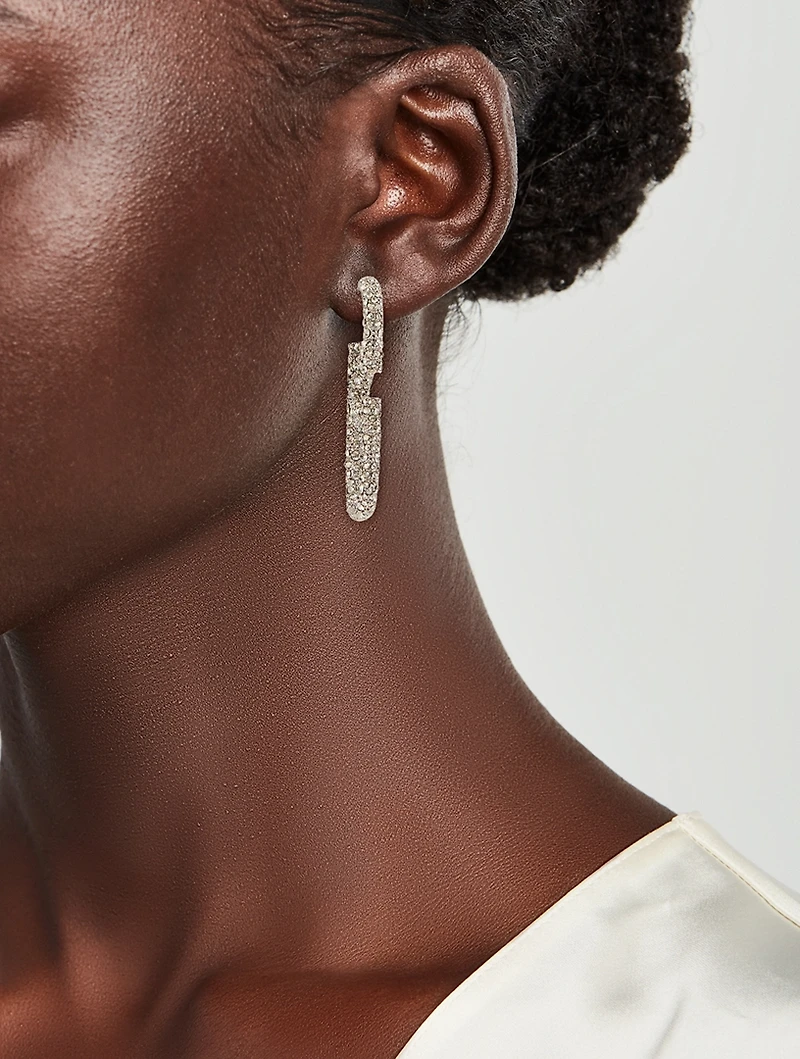 VLogo Pavé Crystal Earrings