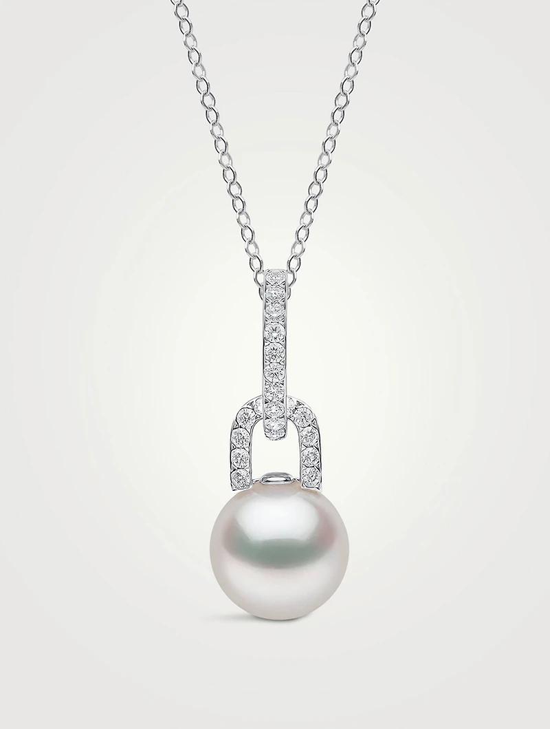 Jazz 18K Gold Pearl And Diamond Pendant Necklace