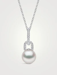Jazz 18K Gold Pearl And Diamond Pendant Necklace