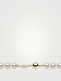Classic 18K Gold AA Akoya Pearl Necklace