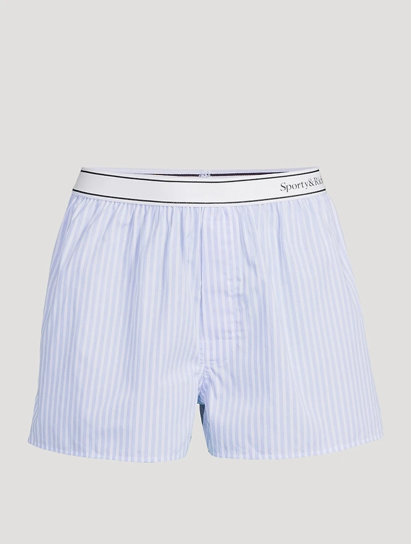 Serif Logo Boxer Shorts Stripe Print
