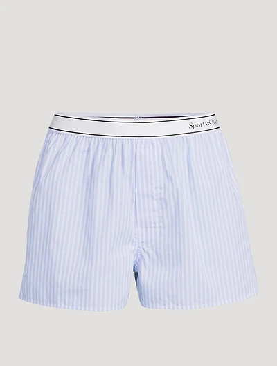Serif Logo Boxer Shorts Stripe Print